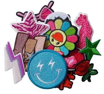 Custom embroidery patches with different shapes and colors