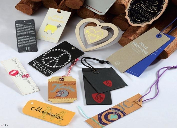 Custom paper hang tags for clothing brands and retail packaging