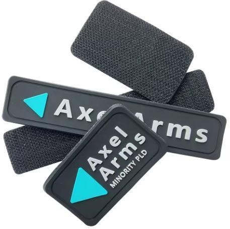 Custom PVC rubber patches with hook and loop backing